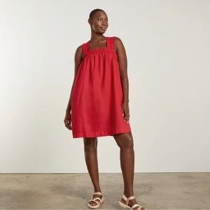 Size S Everlane Smocked Linen Summer Dress